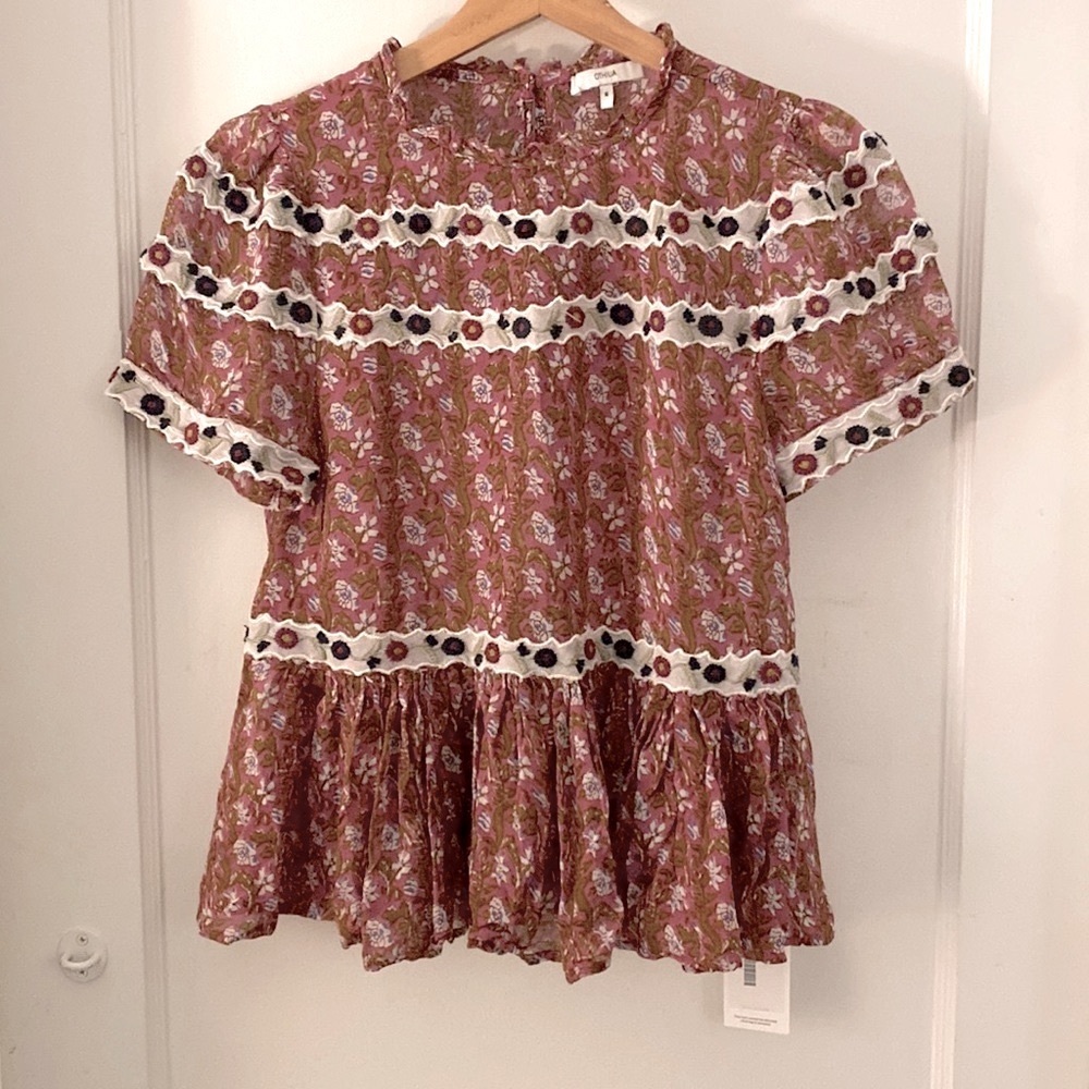 Anthropologie OTHILIA peplum hem top